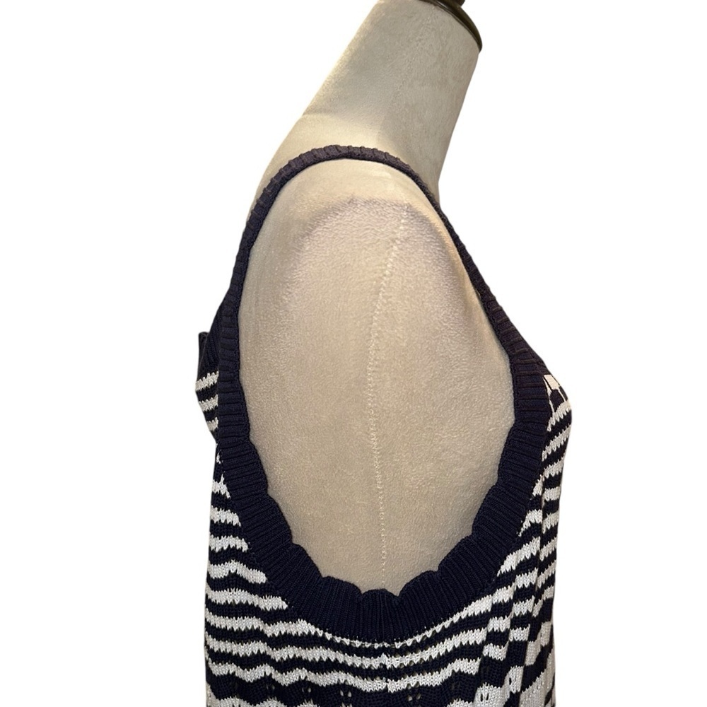 Joie Crochet White Blue Maxi Sleeveless Dress XL NWT - Picture 5 of 10